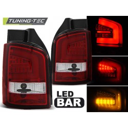 VW T5 10-15 - zadní LED světla červeno bílá LED BAR