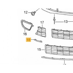 Škoda Superb II facelift - lišta pod pravou mřížku nárazníku OEM