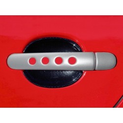 Škoda Fabia II - Kryty klik děrované - ABS stříbrný (4 ks velký díl)