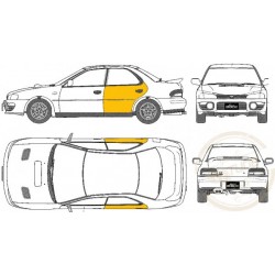 Subaru Impreza 97-00 - Laminátové dveře (pravé zadní)