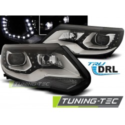 VW TIGUAN 11-15 - přední černá světla s LED denním svícením