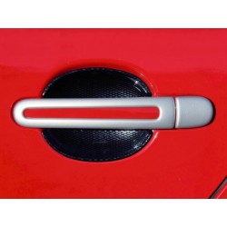 Škoda Fabia II - Kryty klik - oválný otvor, ABS stříbrný (4+4 ks bez zámku)