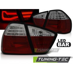 BMW E90 05-08 SEDAN - zadní LED světla červeno kouřová LED BAR