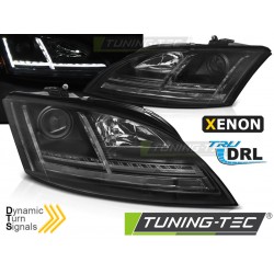 Audi TT 06-10 - přední černá světla s LED denním svícením xenon a dynamickým blikačem