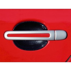 Škoda Octavia II / facelift - Kryty klik - oválný otvor, stříbrný (4+4 ks bez zámku)