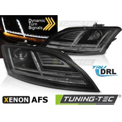 Audi TT 10-14 8J - přední černá světla s LED denním svícením a dynamickým blinkrem pro xenon AFS