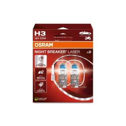 OSRAM NIGHT BREAKER LASER autožárovky H3 - o 150% více světla, 2 ks v balení