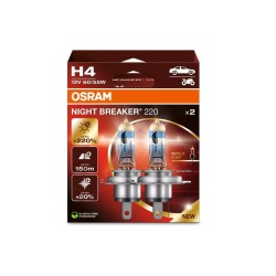 OSRAM NIGHT BREAKER 220 autožárovky H4 - o 220% více světla, 2 ks v balení