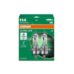 OSRAM ULTRA LIFE autožárovky H4 - až 4x delší životnost, 2 ks v balení