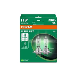 OSRAM ULTRA LIFE autožárovky H7 - až 4x delší životnost, 2 ks v balení