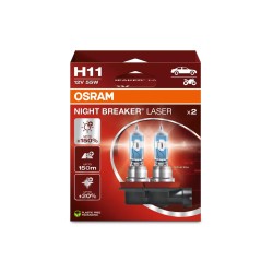 OSRAM NIGHT BREAKER LASER autožárovky H11 - o 150% více světla, 2 ks v balení