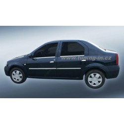 Dacia Logan - nerez chrom spodní okenní lišty  - OMSA LINE