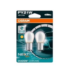 OSRAM DIADEM CHROME autožárovky BAU15s - chromová baňka s oranžovým světlem