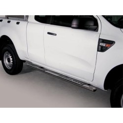Nerez boční designové nášlapy Ford Ranger, Super Cab