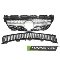 Mercedes SLK R172 2011-2015 - Přední maska DIAMOND STYLE stříbrná s chromem