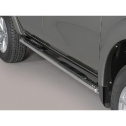  oválné boční nášlapy Misutonida se stupátky pro Mitsubishi L200 V double / extracab,  od r.v. 2015- / 2019- , nerezové, 95x60mm 