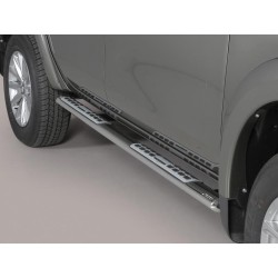 Nerez boční designové nášlapy Mitsubishi L200 V double/extra cab