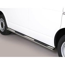 oválné boční nášlapy Misutonida se stupátky pro Volkswagen Transporter T6 - krátký rozvor !!!, od r.v. 2015- , nerezové, 95x60mm