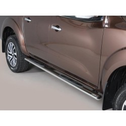 oválné boční nášlapy Misutonida se stupátky pro Nissan Navara NP300, od r.v. 2016- , nerezové, 95x60mm