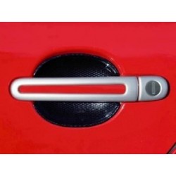 Škoda Fabia - kryty klik, oválný otvor, ABS stříbrný (4+4 ks, 1 zámek)