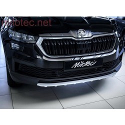 Škoda Kodiaq 07/2021-  - Ochranná lišta předního nárazníku - stříbrný mat