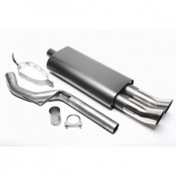 TA Technix sportovní výfuk - VW Passat B3 / B4 vč. Variant (88-97) kromě Syncro / VR6, 2x 76 mm DTM zahnutá nerezová koncovka bez pertlu