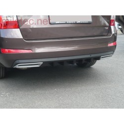 Škoda Octavia III limousine/combi 13-17 + facelift - Difuzor zadního nárazníku, ABS černá metalíza