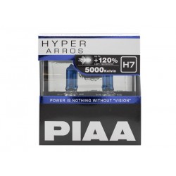Autožárovky PIAA Hyper Arros 5000K H7 - o 120 procent vyšší svítivost, jasně bílé světlo o teplotě 5