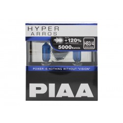 Autožárovky PIAA Hyper Arros 5000K HB3/HB4 - o 120 procent vyšší svítivost, jasně bílé světlo o tepl