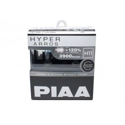 Autožárovky PIAA Hyper Arros 3900K H11 - o 120 procent vyšší svítivost, zvýšený jas