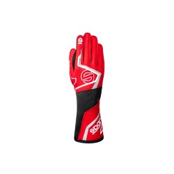 Kartingové rukavice Sparco K-TIDE+, s homologací FIA, barva červeno-černá