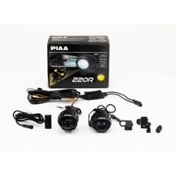 PIAA 220R přídavné bílé/žluté (přepínatelné) dálkové kulaté LED světlomety o průměru 55 mm / 2,2