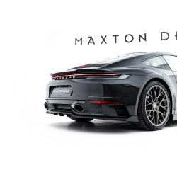 Porsche 911 992 Carrera Sport Design, středový spoiler pod zadní nárazník s žebrováním v.2, maxton design