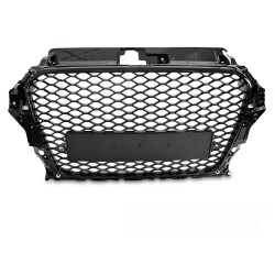 Audi A3 8V 2012-2016 - Přední maska ČERNÁ LESKLÁ s PDC