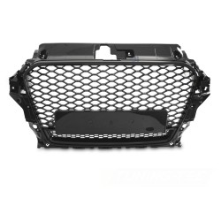 Audi A3 8V 2012-2016 - Přední maska ČERNÁ LESKLÁ s PDC