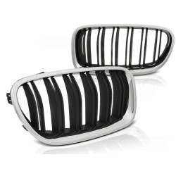 BMW F10 / F11 10-16 M5 LOOK CHROME BLACK - přední maska