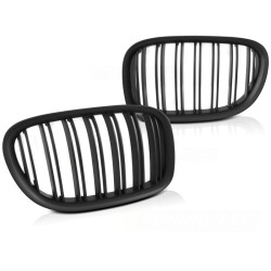 BMW F01 09-07.12 DUBLE BAR MATT BLACK - přední maska