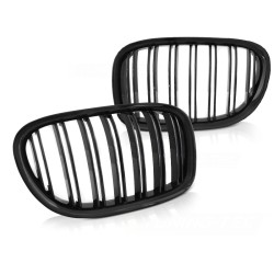 BMW F01 09-07.12 DUBLE BAR GLOSSY BLACK - přední maska