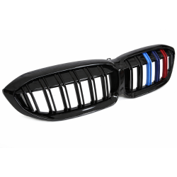 BMW G20/G21 2019-2022 - Přední maska double bar černá lesklá s trikolórou