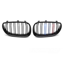 BMW E60/E61 2003-2010 - Přední maska double bar černá lesklá s trikolórou