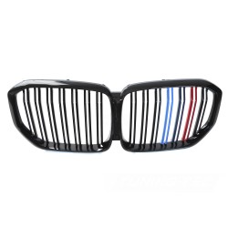BMW X5 G05 2019-2022 - Přední maska černá lesklá double bar s trikolórou