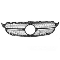 Mercedes třídy C C205/A205 2015-2018 - Přední maska DIAMOND černá s chromem