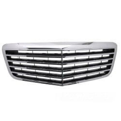 Mercedes třídy E W211/S211 2006-2009 - Přední maska černá s chromem
