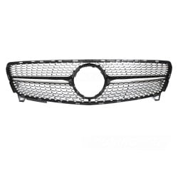 Mercedes W176 2015-2018 - Přední maska DIAMOND STYL černá s chromem