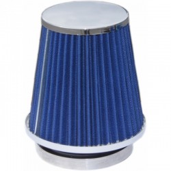 Vzduchový filtr - chrom modrý + redukce 60-90mm R1