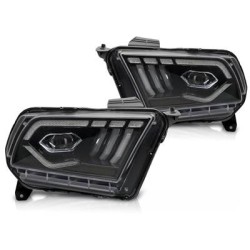 FORD MUSTANG 2010-2013 - přední LED světla ČERNÁ DRL