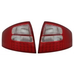Audi A6 4B Zadní světla LED červeno bílé Krystal