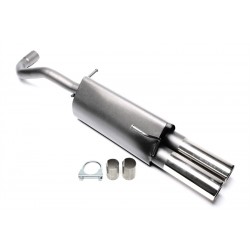 TA Technix sportovní výfuk - Seat Arosa (97-04) 1.0 / 1.4, 2x 76 mm rovná nerezová koncovka s pertlem