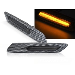 BMW F10/F11 10-13 - Boční LED blikače - kouřové karbon