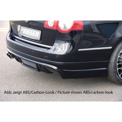 Rieger spoiler pod zadní nárazník pro Volkswagen Passat 3C combi před faceliftem r.v. 03/05-07/10, plast ABS bez povrchové úpravy, pro dvojitou koncovku vlevo